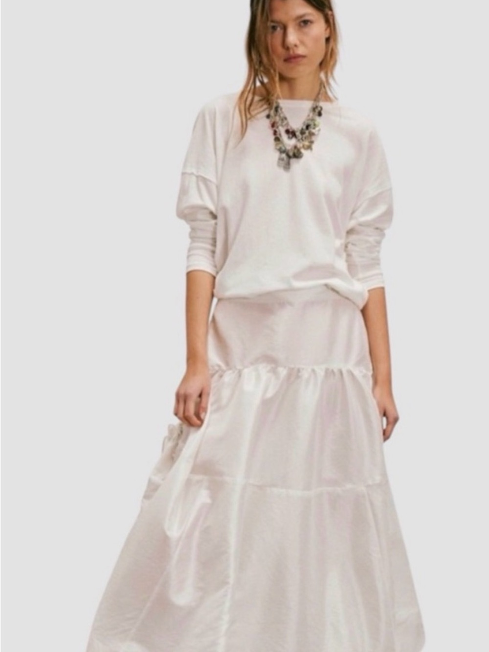 Free People Emery Drop Waist Elegant Drawstring Maxi Skirt - Women's - Picture 2 of 10